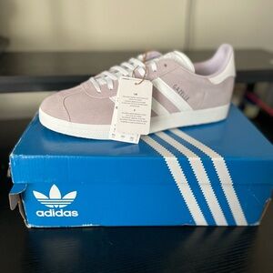 Adidas Gazelle Soft Pink and White Sneakers